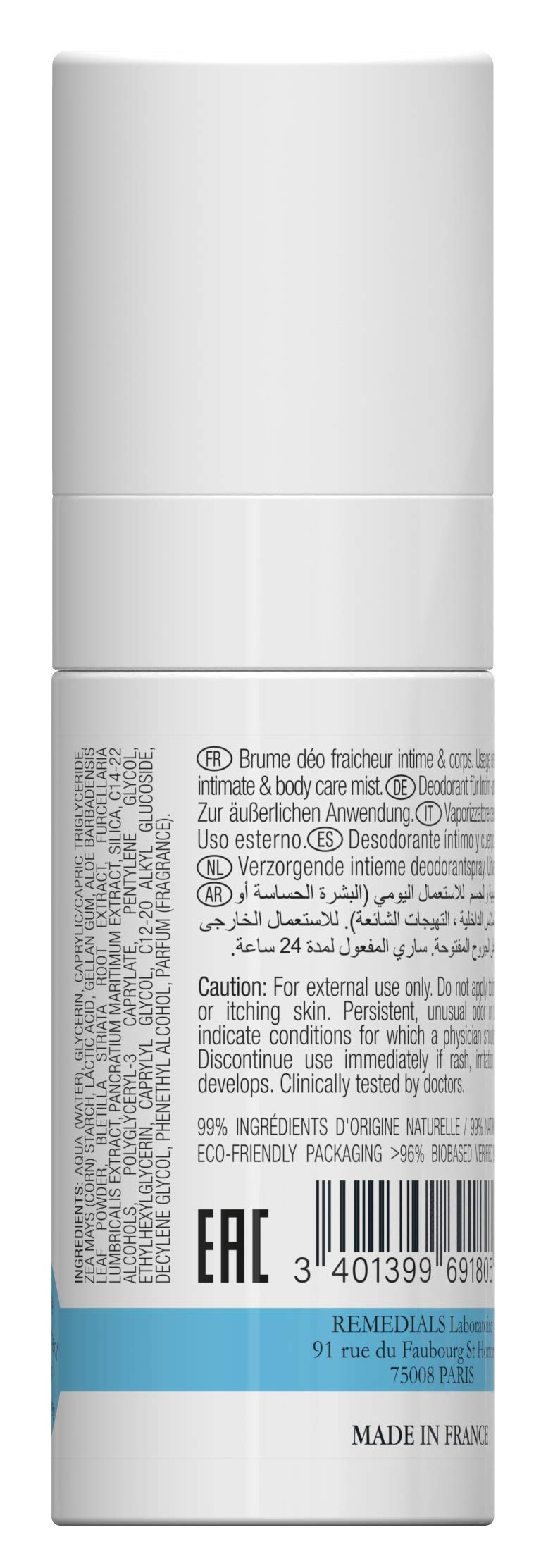 WOMAN ESSENTIALS BRUME DEO&SOIN - DEODORISING CARE MIST BODY & INTIMATE USE 30ml spray