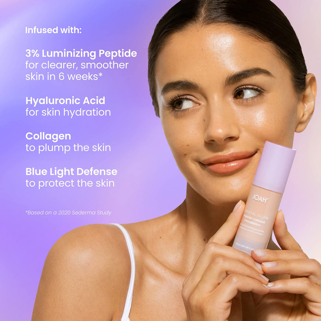 JOAH Primedation Foundation, Multitasking Korean Makeup Foundation with Blurring Face Primer, Luminizer, Hydration & Skin Defense for a Flawless Finish - Fair Cool