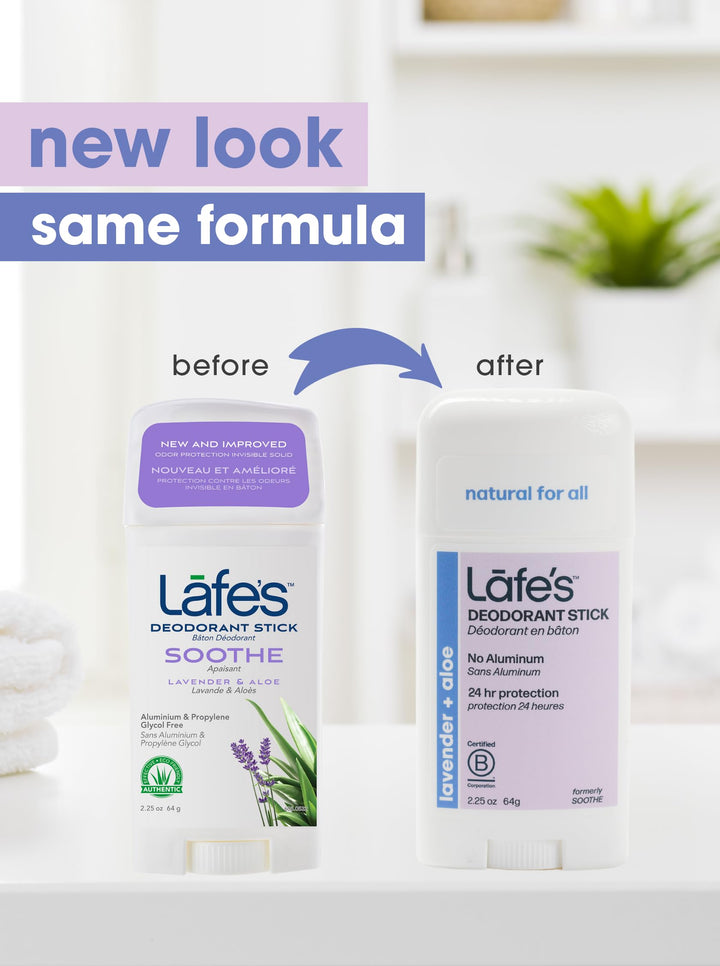 Lafe's Deodorant Stick, Lavender & Aloe, 2.25 Ounce (Packaging May Vary)