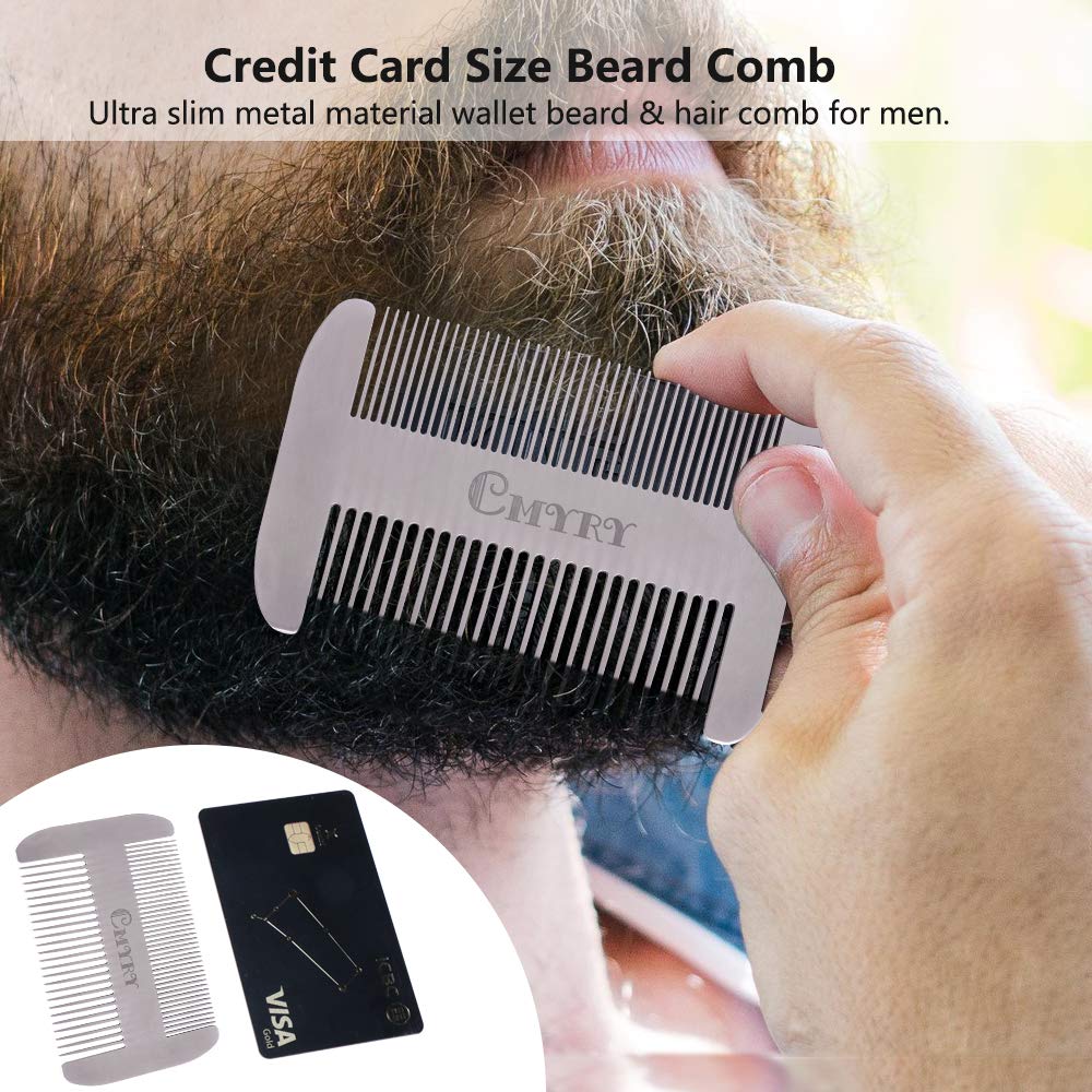 Wallet Durable Stainless Steel Comb for Hair & Beard Pocket Men Comb(travel metal wallet)