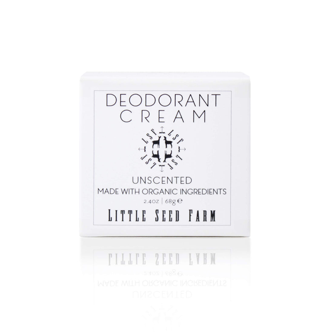 Little Seed Farm Natural Deodorant Cream, Unscented, 2.4 Ounce