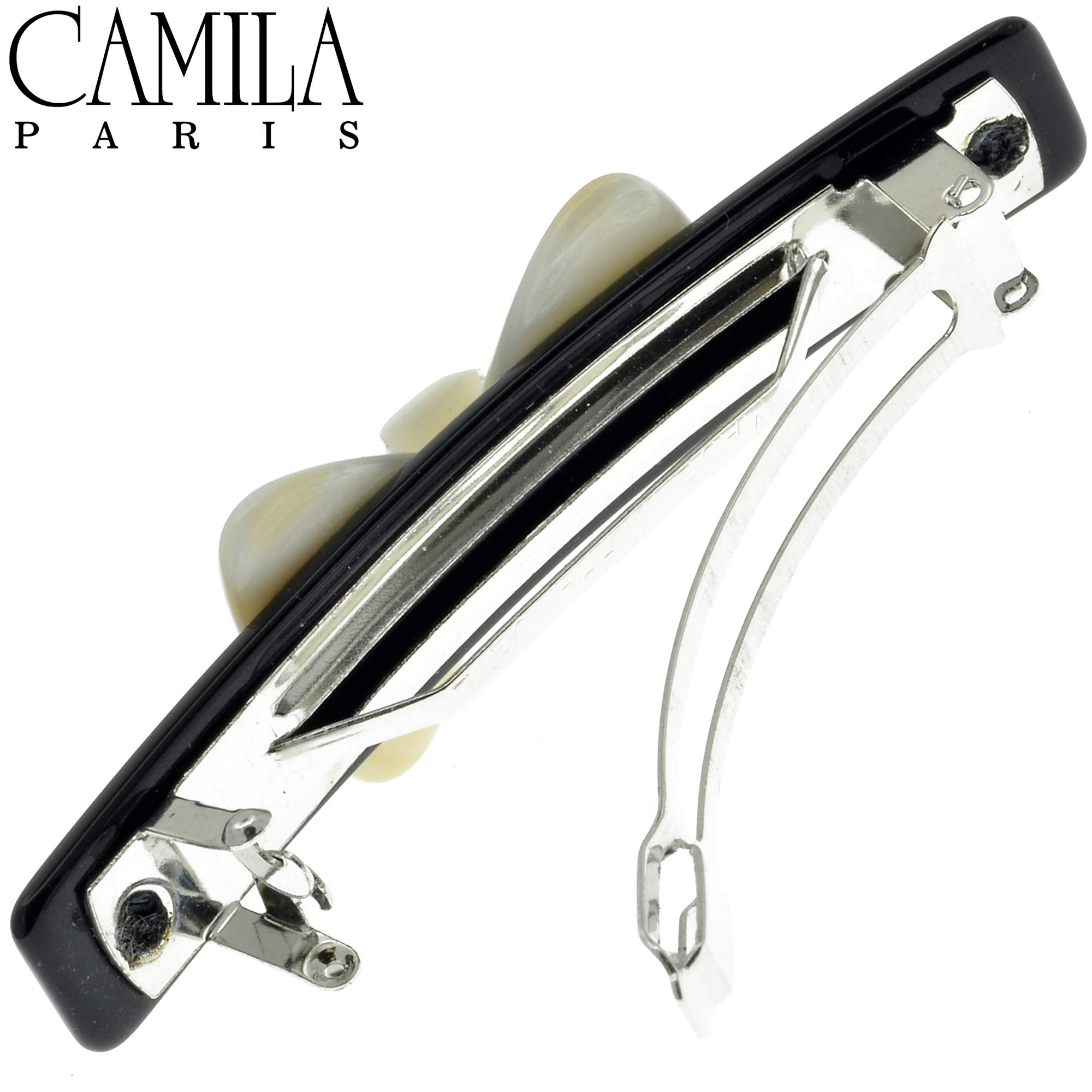 Camila Paris CP2244 French Hair Barrettes Clips for Girls, Handmade, Strong Hold Grip Hair Clips for Women, No Slip and Durable Styling Girls Hair Accessories, Made in France
