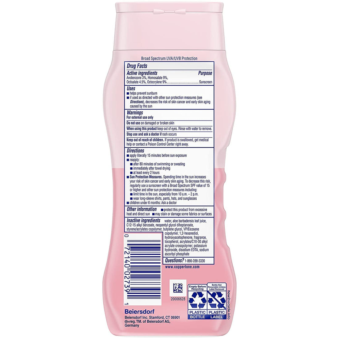 Coppertone Water Babies Sunscreen Lotion, SPF 50, 8 oz. (Pack of 2)