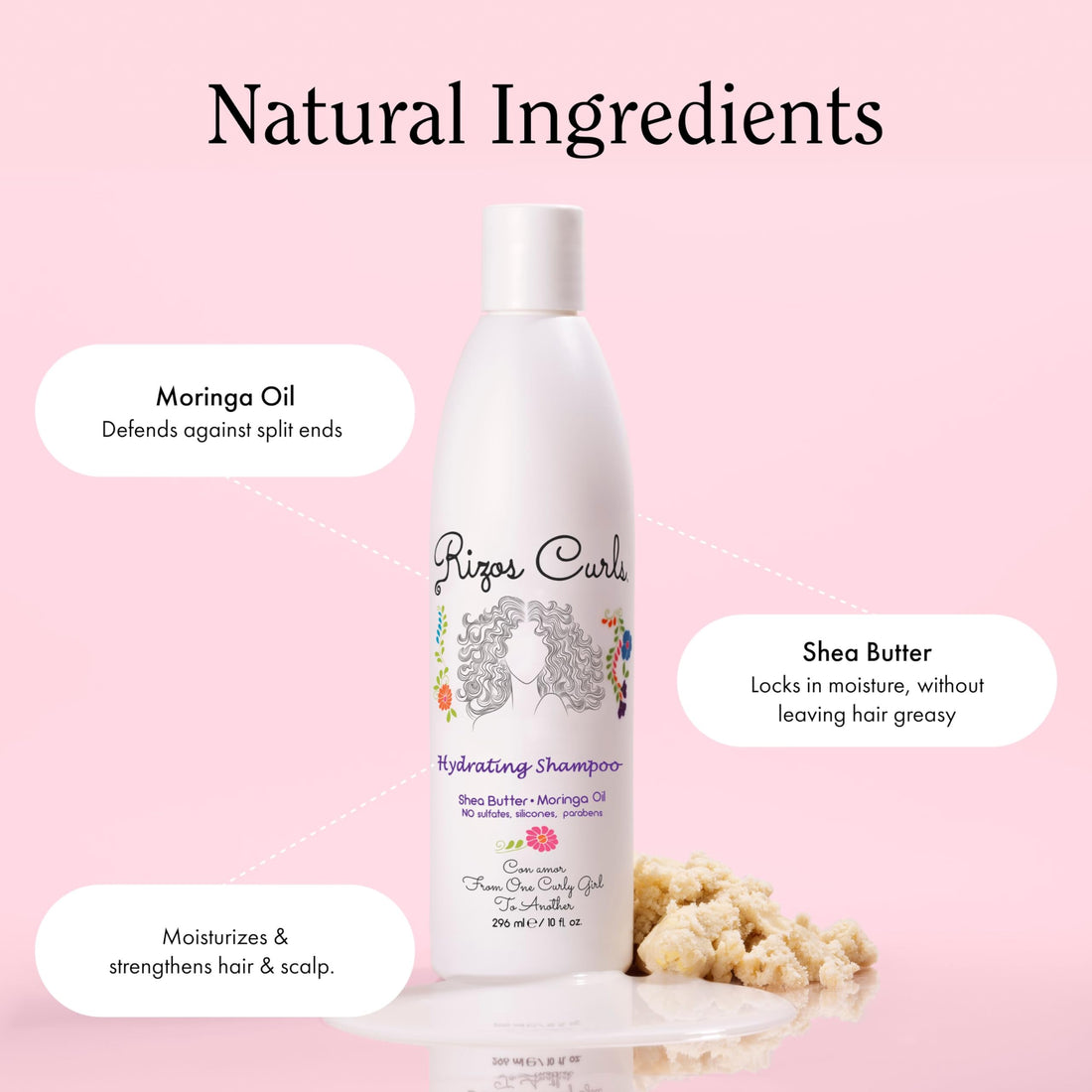 Rizos Curls Wash Day Bundle, Hydrating Shampoo & Deep Conditioner Bundle, Gently Cleanse and Hydrate Curly Hair, Moisturize Scalp & Hair, Clean & Natural Ingredients for all Hair Types 1a - 4c