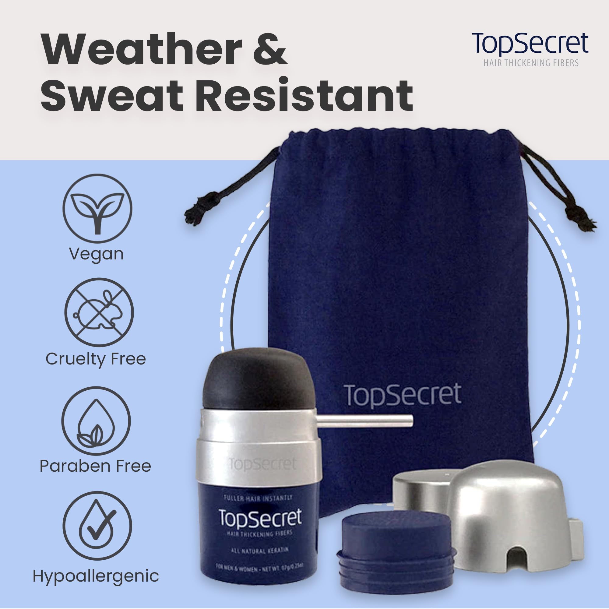 .97 oz , Blonde : Top Secret Hair Thickening Fibers - Compact Design! Blonde (.97 OZ.)