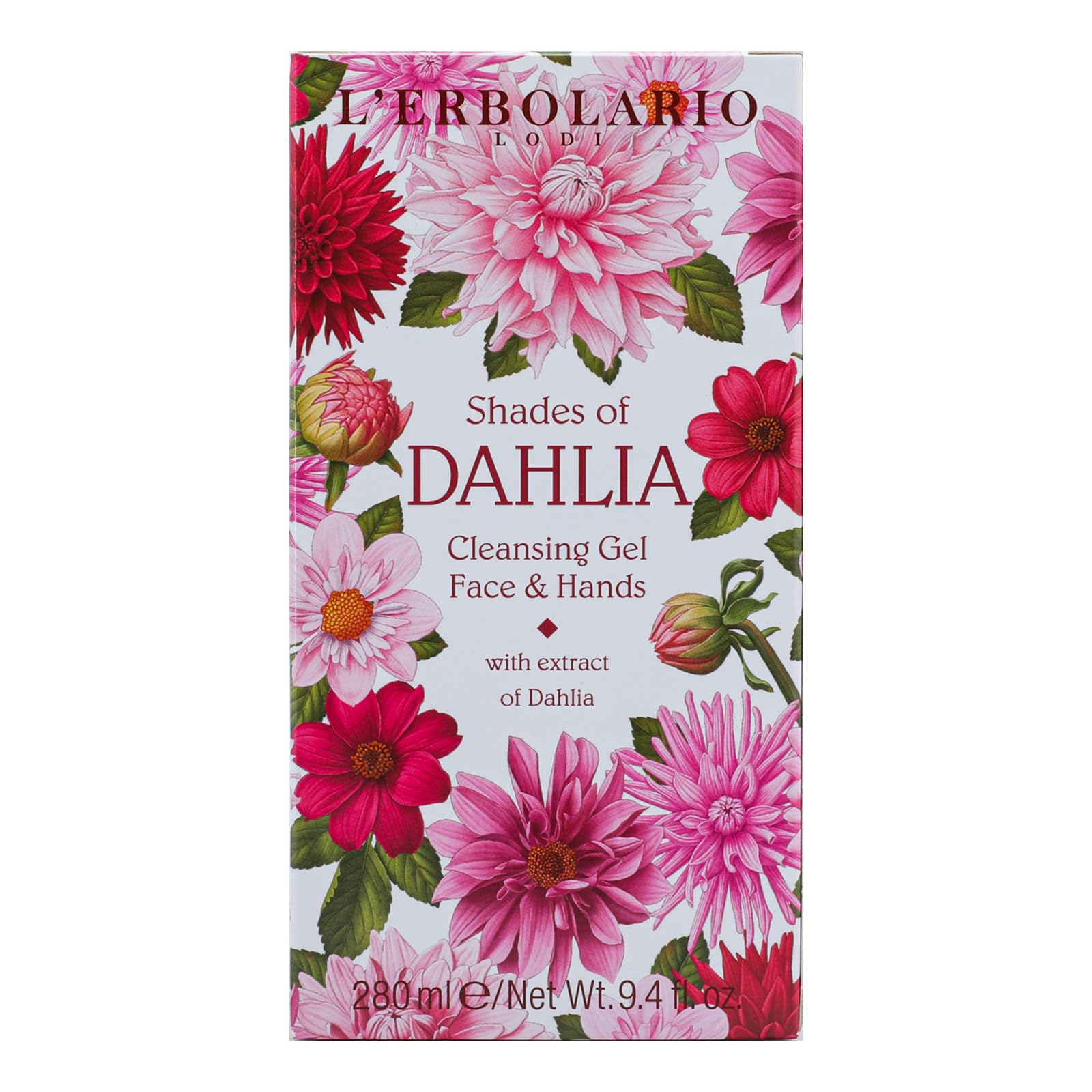 L'Erbolario Shades Of Dahlia Cleansing Gel - Softens, Moisturizes And Protects Skin - With Exotic And Sensual Formula Of Dahlia Extracts - Contains Hydrolyzed Protein For Delicate Skin - 9.4 Oz