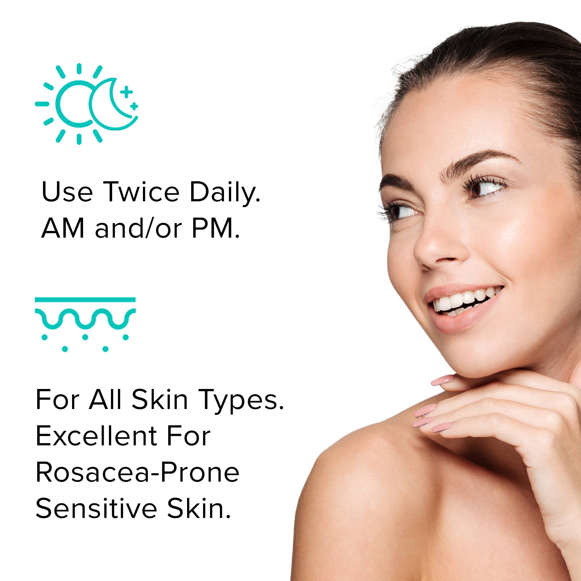 ClarityRx Take It Easy Calming Facial Treatment, Plant Based Anti Redness Serum for Rosacea & Sensitive Skin, Paraben Free, Natural Skin Care (1 fl oz)