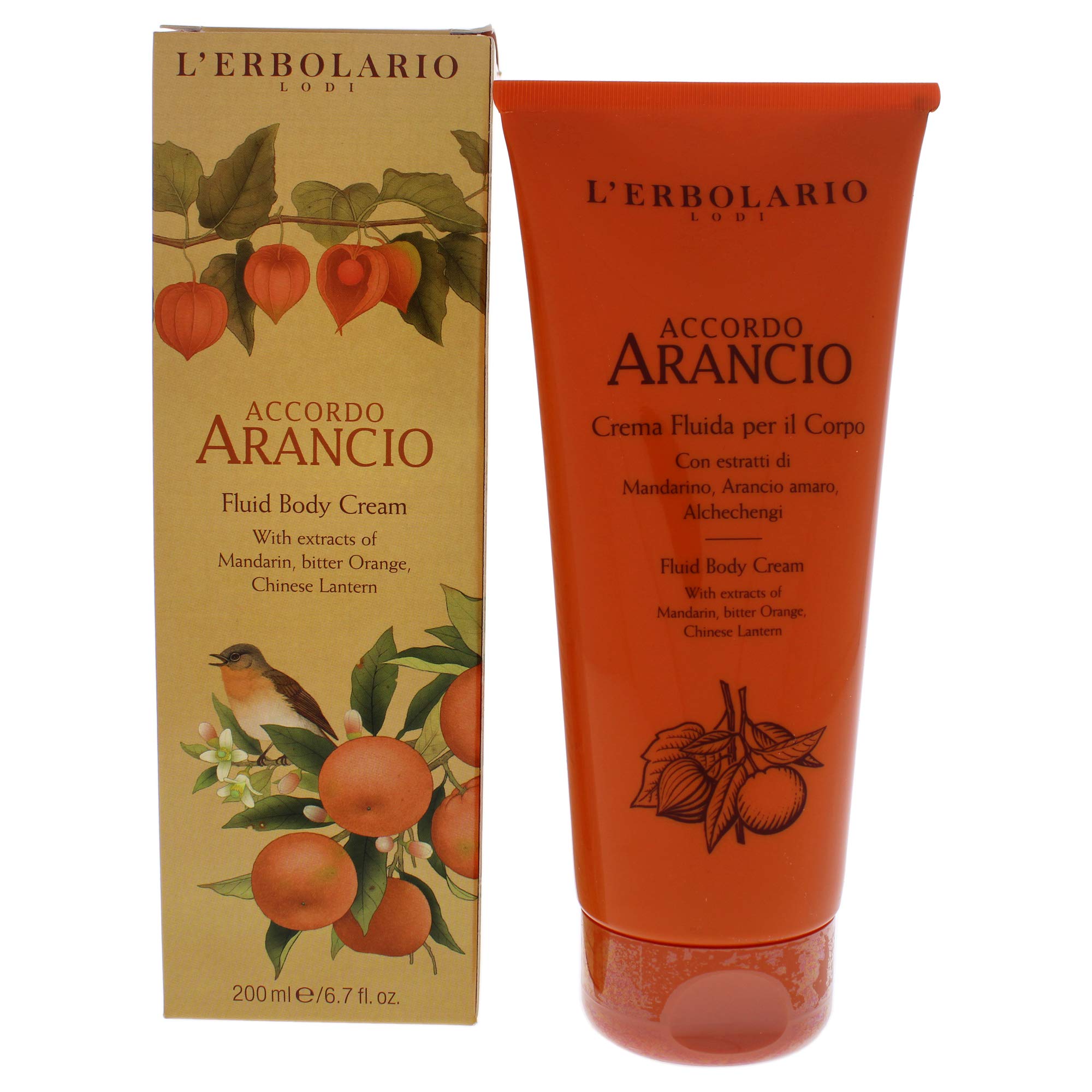 Accordo Arancio Fluid Body Cream 200 ML / 6.76 Fl. Oz. by L'Erbolario Lodi by L'Erbolario Lodi