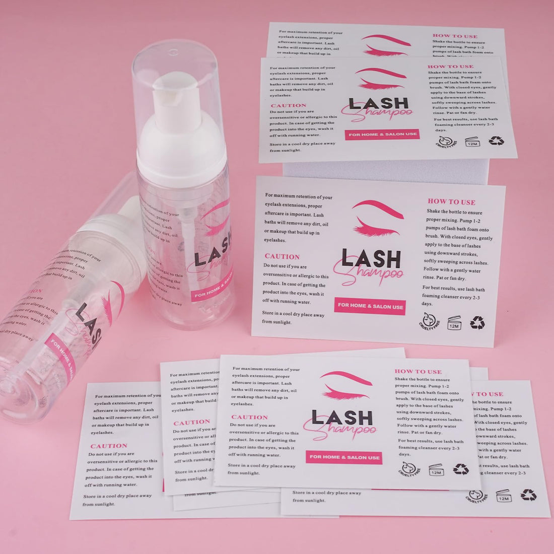 50PCS Lash Shampoo Label Stickers for Bottle, Lash Extension Stickers for Foam Pump Bottle Lash Bath Wash Label Personalised Stickers (C)