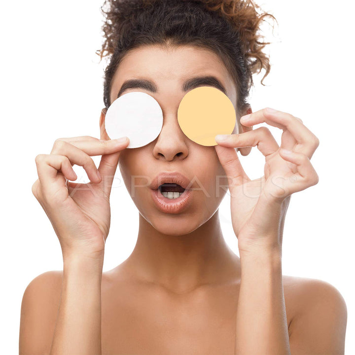 Appearus Compressed Natural Cellulose Facial Sponges, White, Made in USA (100 count/S1901W)