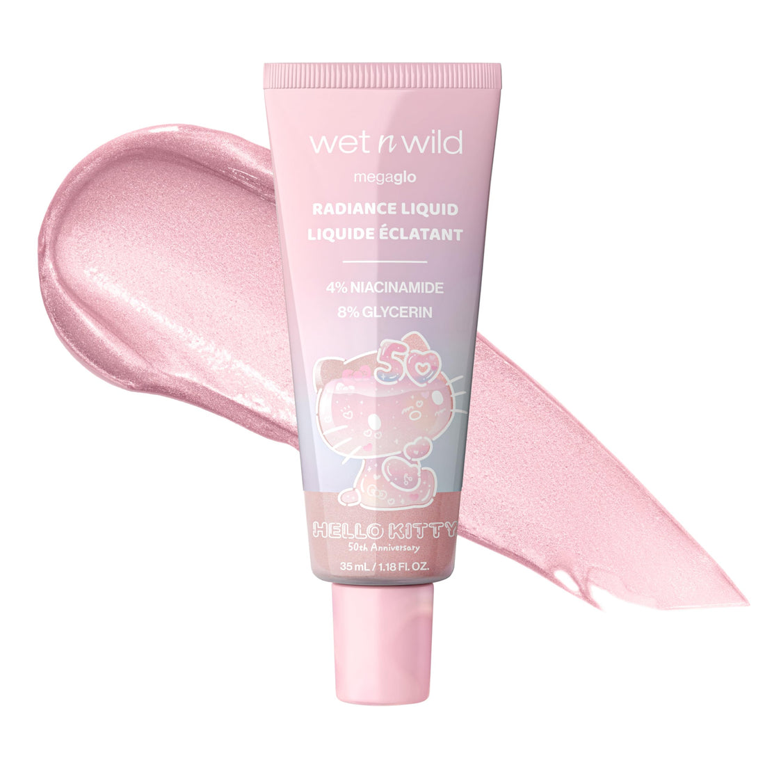 wet n wild Hello Kitty Radiance Liquid, Nourishing Niacinamide & Glycerin Infused Formula, Natural Multi-Functional Glow, Cruelty-Free & Vegan