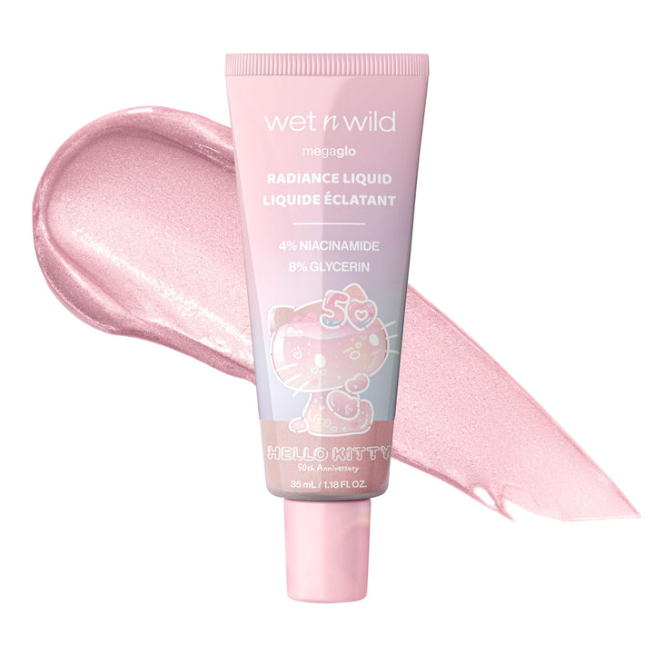 wet n wild Hello Kitty Radiance Liquid, Nourishing Niacinamide & Glycerin Infused Formula, Natural Multi-Functional Glow, Cruelty-Free & Vegan