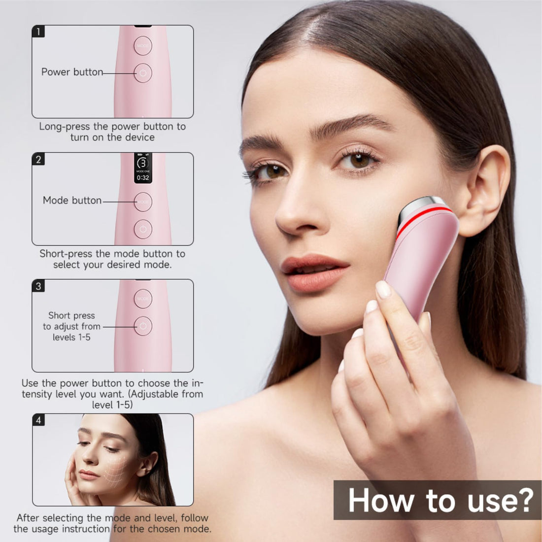 Upgraded Version | 6-in-1 Real Glass Glow Beauty Device | Looking Glass Skin with Enhanced Absorption, Radiance, Elasticity, Pore Care | LED Anti-Wrinkle Device | Skin Care Firming, Toning, Anti-aging