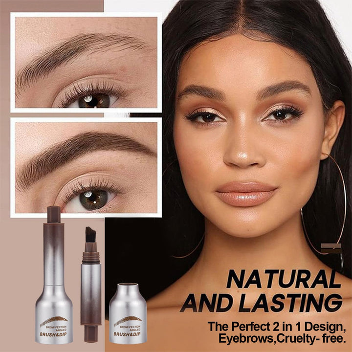 Brow Brush,Brow Fection 4d Eyebrow Pen,Instant Brow Brush,Liquid Eyebrow Brush,Long Lasting Quick Drying (Chocolate)
