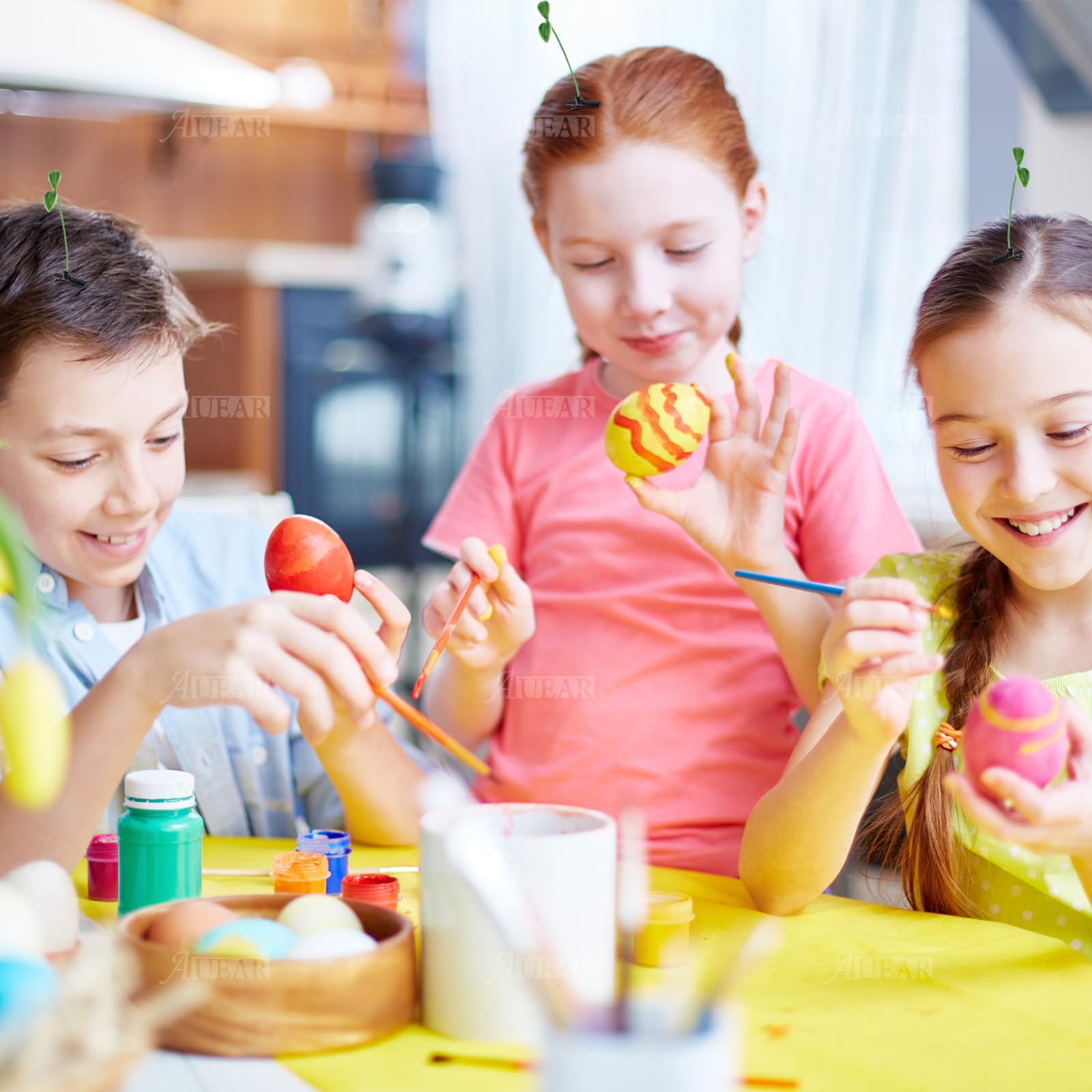 AUEAR, 20 Pack Plant Bean Sprout Hair Clips Hairpin Barrette Headwear Hair Accessories