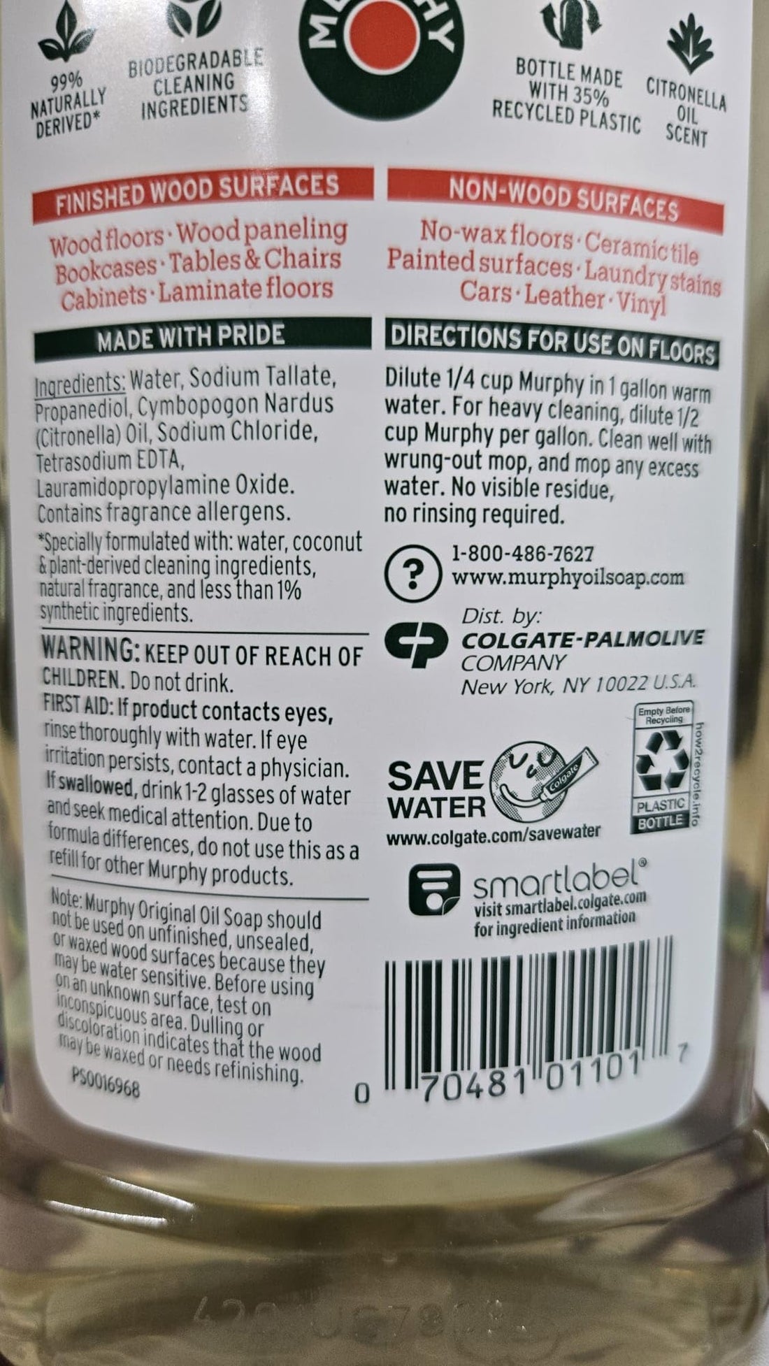 Murphy Oil Soap, Original Formula - 2pc 16 oz