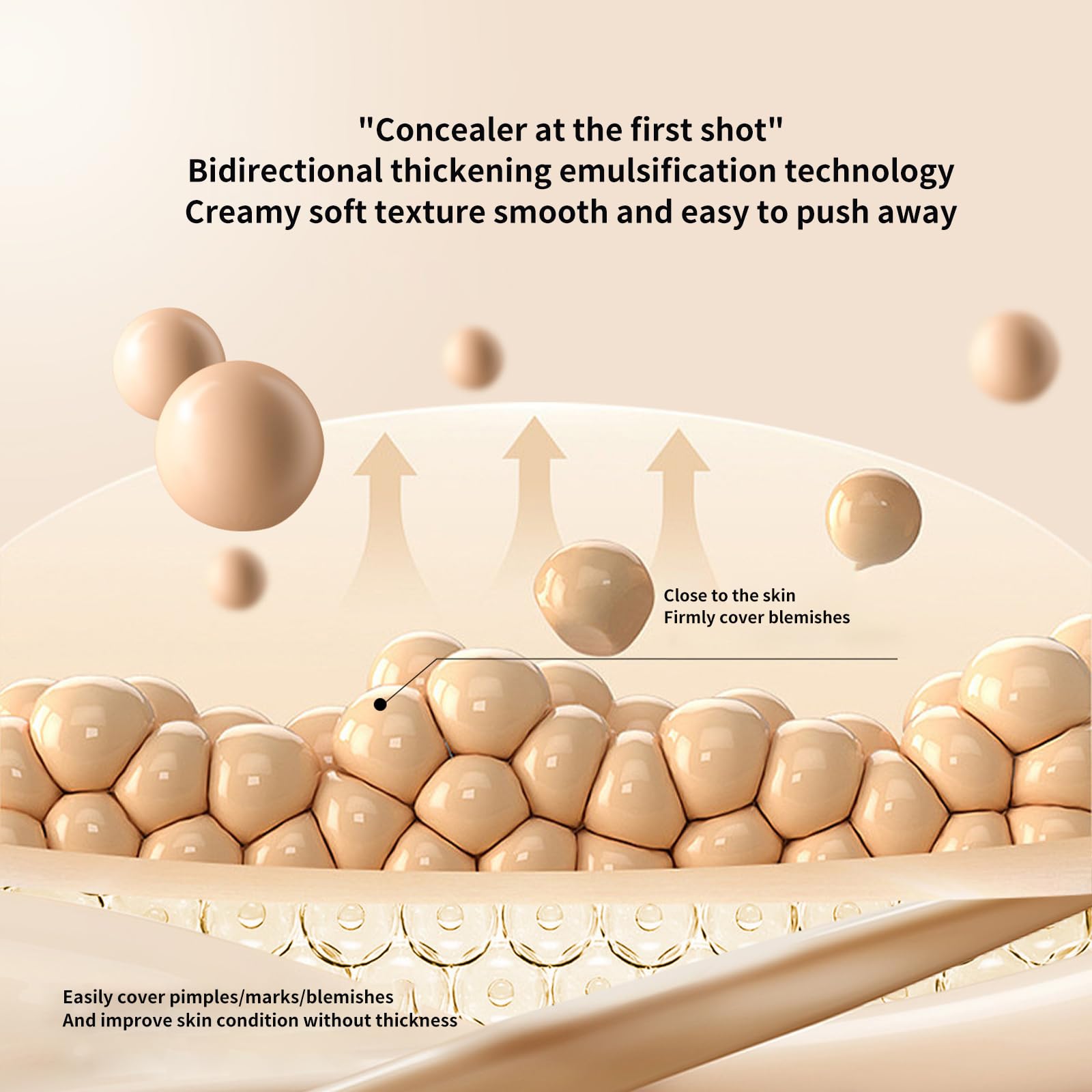 BLUE LOVE Cushion Liquid Foundation - Lightweight, Long-Lasting Concealer & Tinted Moisturizer for Flawless Face Makeup, Perfect for Mature Skin (Ivory)