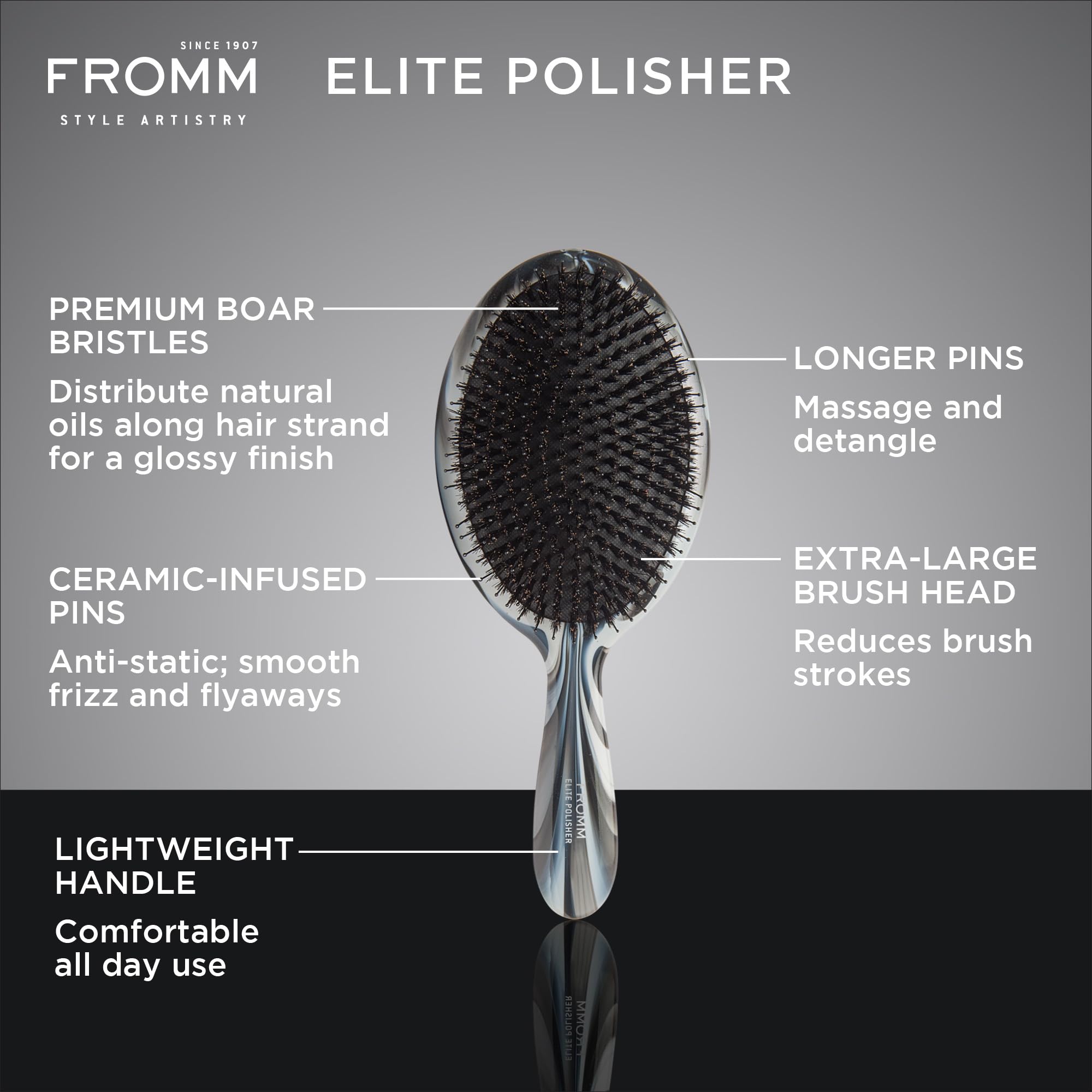 Fromm Elite polisher boar bristle brush