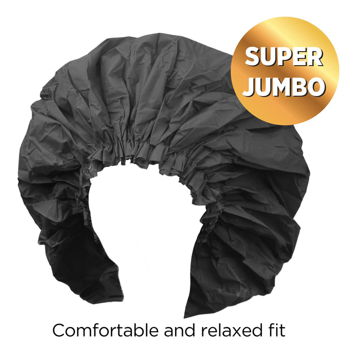 Donna Premium Collection Super Jumbo Shower Cap Black 22164 by Donna Collection