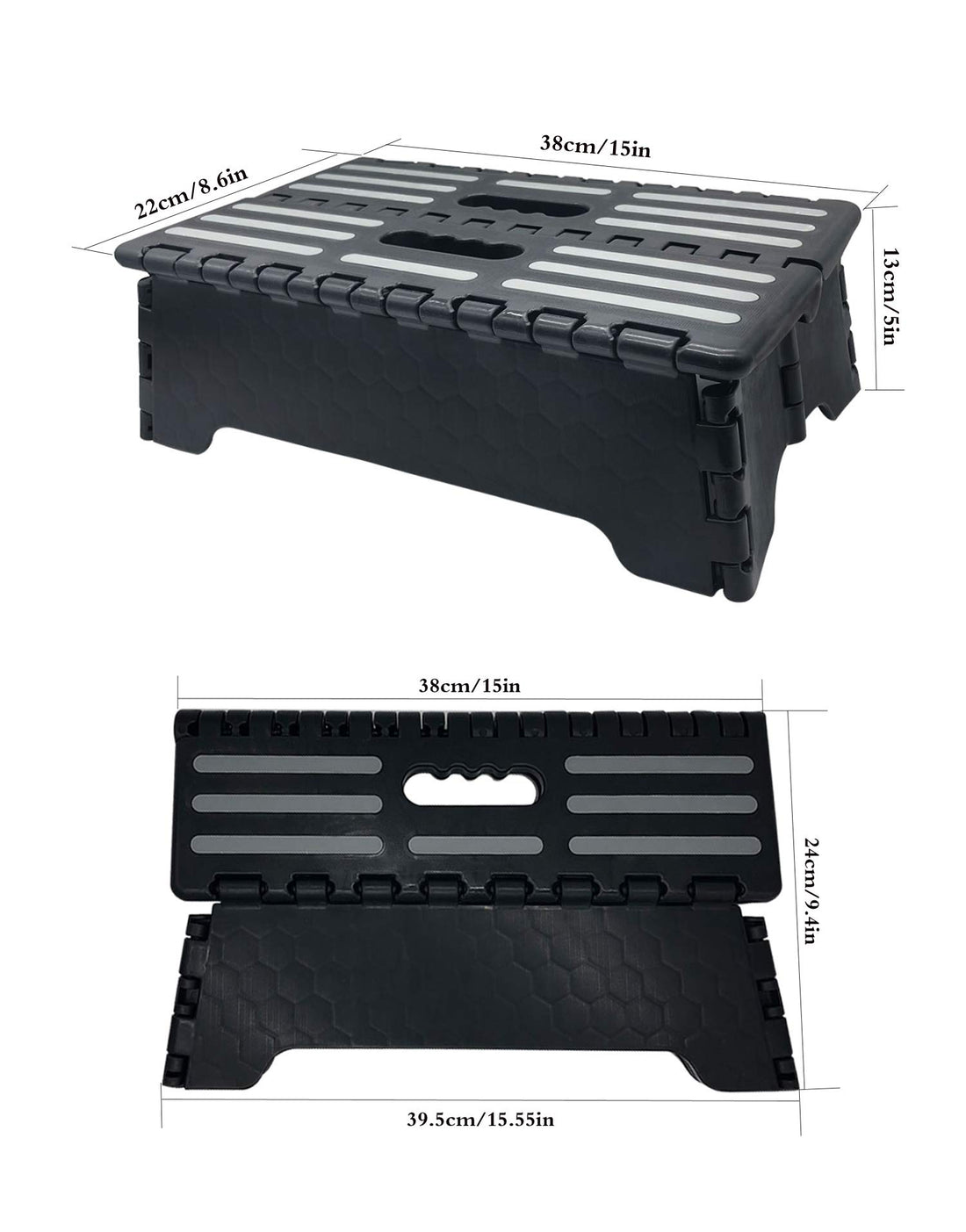 5 inch Lightweight Portable Folding Step - Great for Kitchen, Bathroom, Bedroom, Kids or Adults -Opens Easy with One Flip