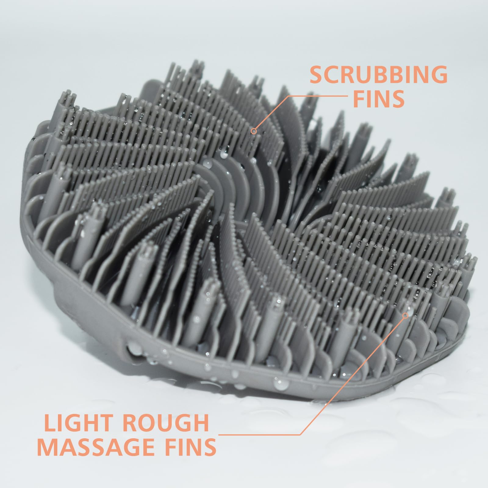 Silicone Body Scrubber,Exfoliating Bath Shower Brush Scrubbers Exfoliator for Sensitive Skin,Effective Showering Exfoliation and Gentle Massage (Silicone Black)