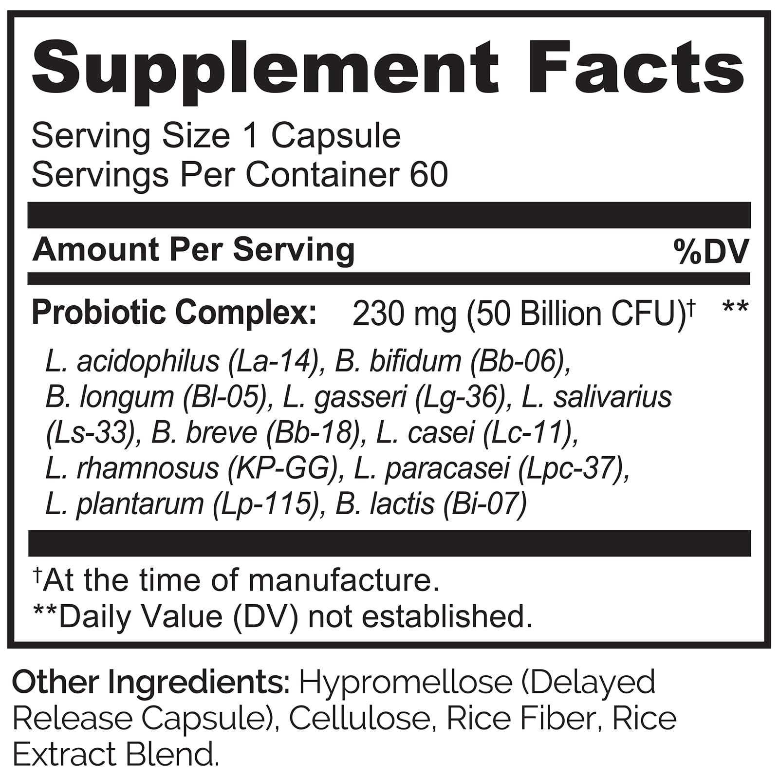 NATURELO Probiotics for Digestive Health - 50 Billion CFU, 11 Strains Daily Supplement - Boosts Immune System, Delayed Release, 60 Vegetarian Capsules