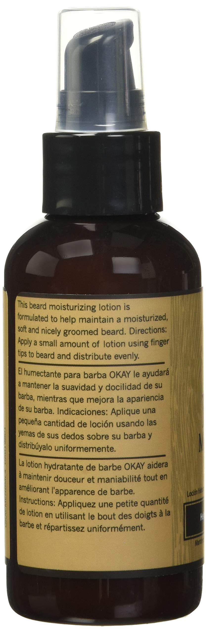 OKAY Men's Beard Moisturizing Lotion, 4 Ounce