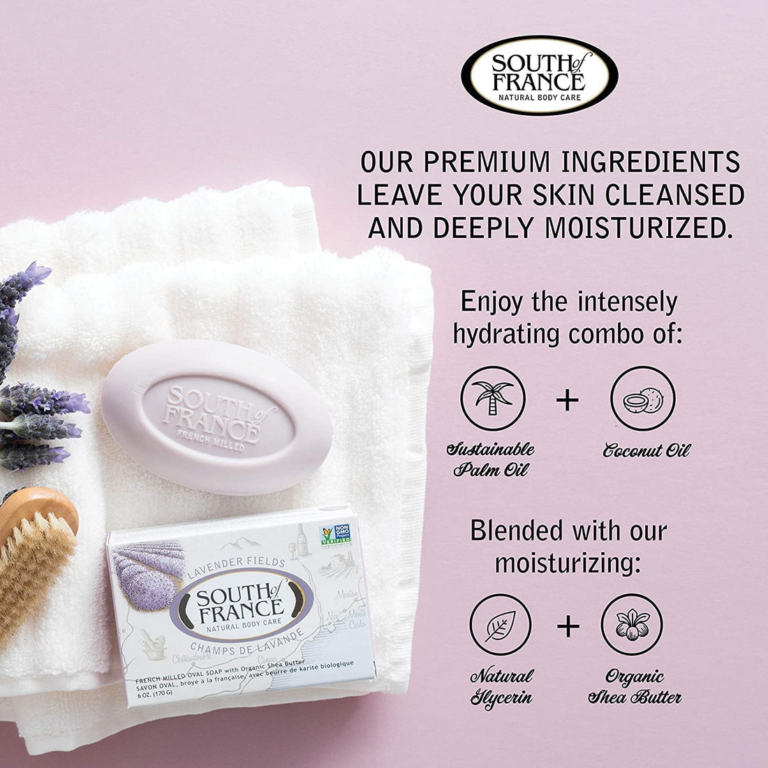 Bar Soap - Lavender Fields - 6 oz - 1 each by South Of France