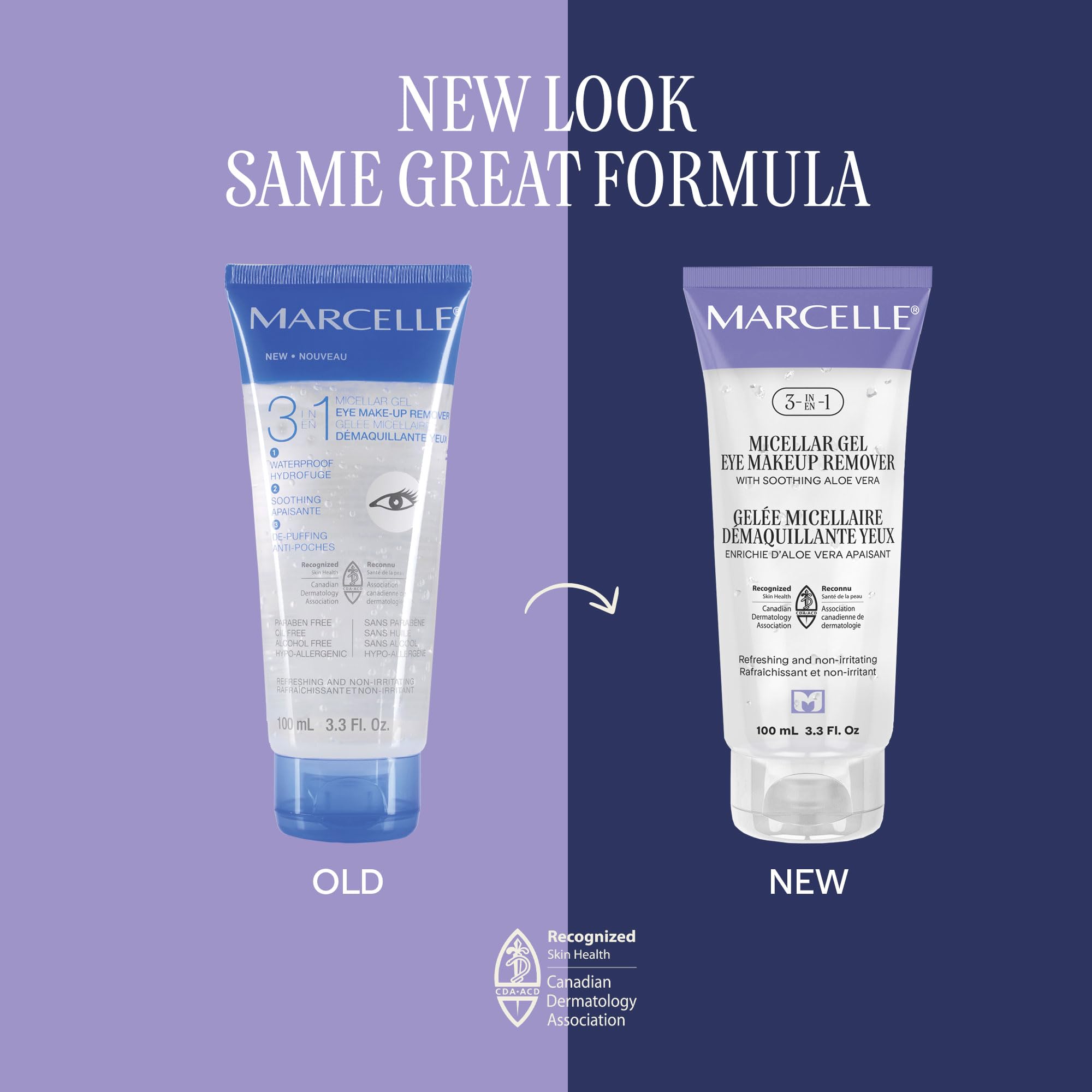 Marcelle 3-in-1 Micellar Gel Eye Makeup Remover, 3.3 Ounce