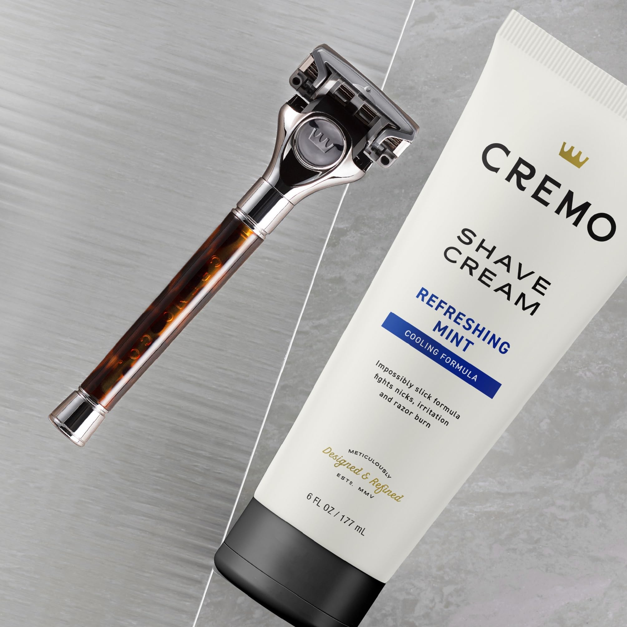 2-Pack, Cooling: Cremo Cooling Shave Cream, Astonishingly Superior Smooth Shaving Cream Fights Nicks, Cuts And Razor Burn, 6 Oz, 2-Pack