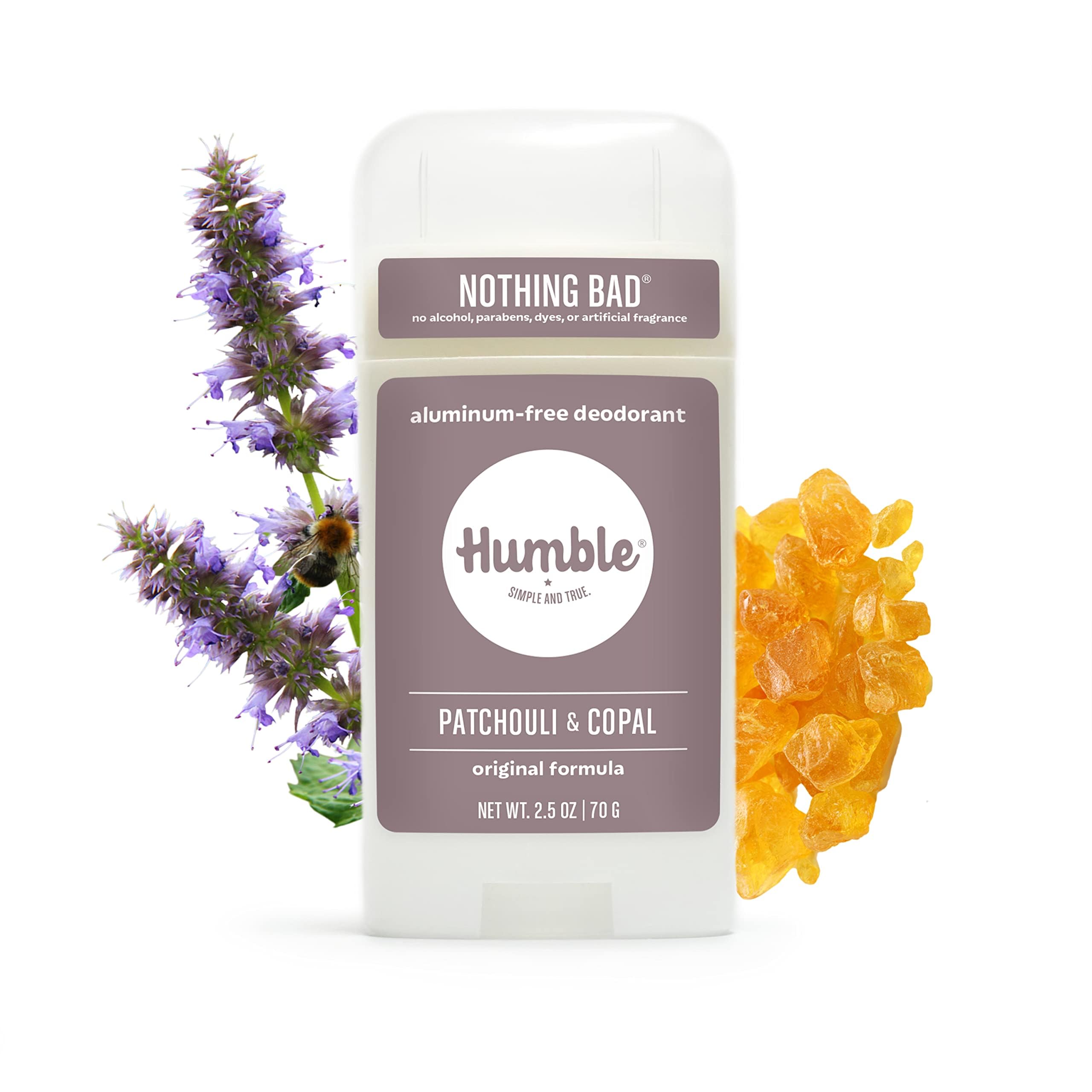 Humble Brands, Deodorant Patchouli Copal & Frankincense Organic, 2.5 Ounce