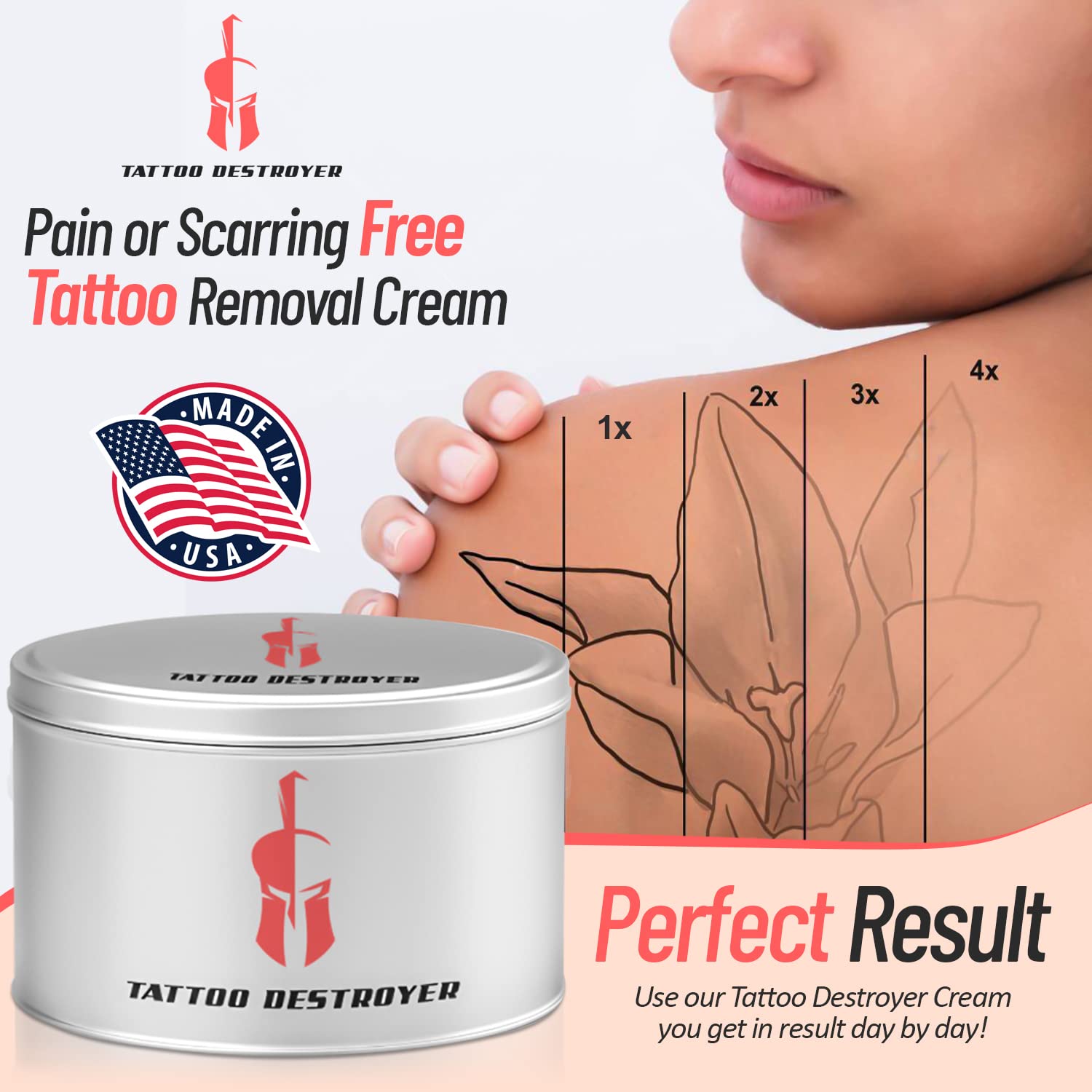 Tattoo Removal Cream Natural Fading system wrecking balm 2 week spartan perform