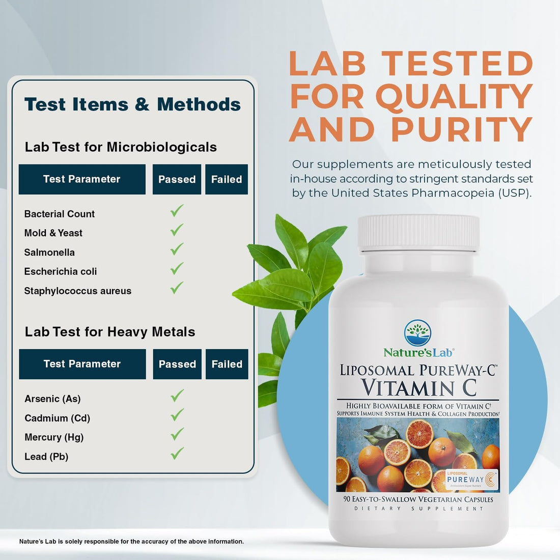 Nature's Lab Liposomal PureWay-C® Vitamin C - Supports Immune Health & Collagen Production* - 90 Capsules