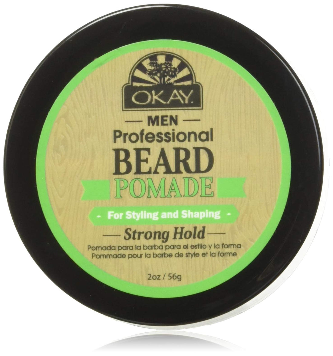 OKAY Men's Super Hold Beard Pomade, 2 Ounce