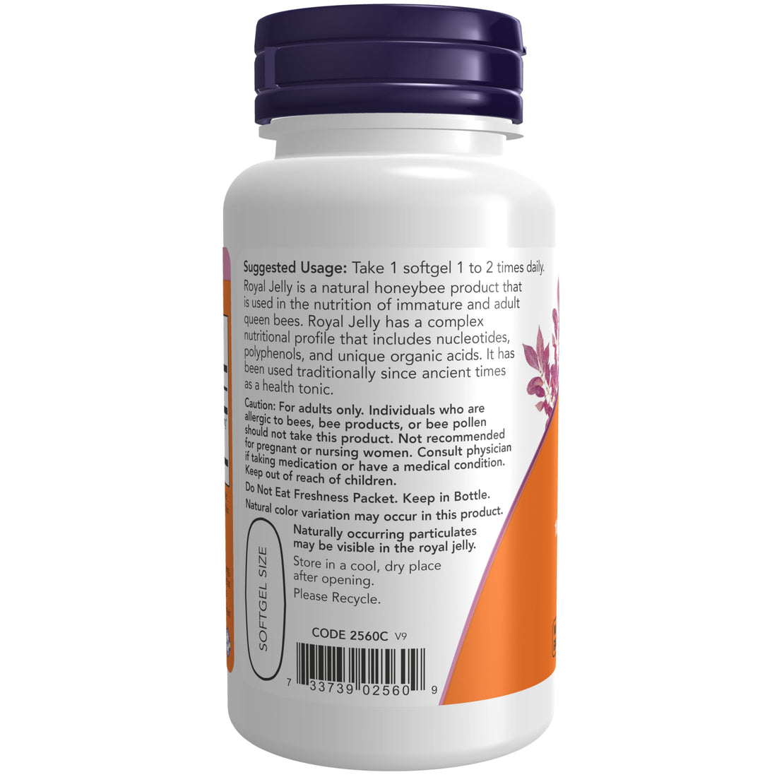 NOW Foods Supplements, Royal Jelly 1000 mg with 10-HDA (Hydroxy-D-Decenoic Acid), 60 Softgels