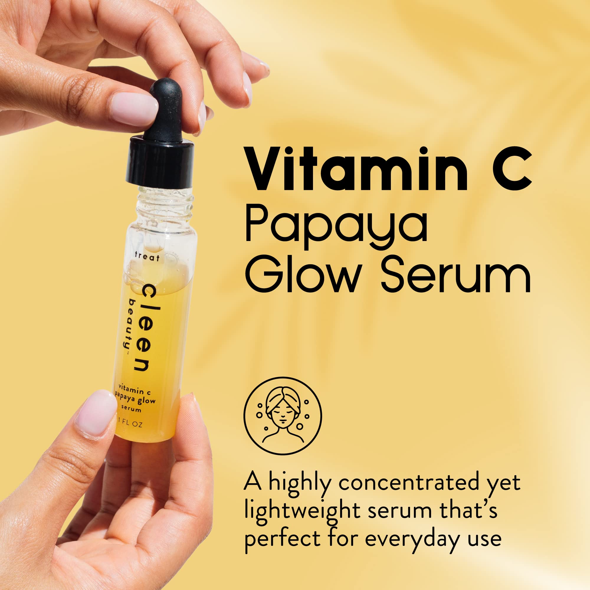 Cleen Beauty Vitamin C Serum for Face with Papaya Enzyme | Face Serum for Women - Paraben Free | Papaya Skin Glow Serum, 1 Fl. Oz.