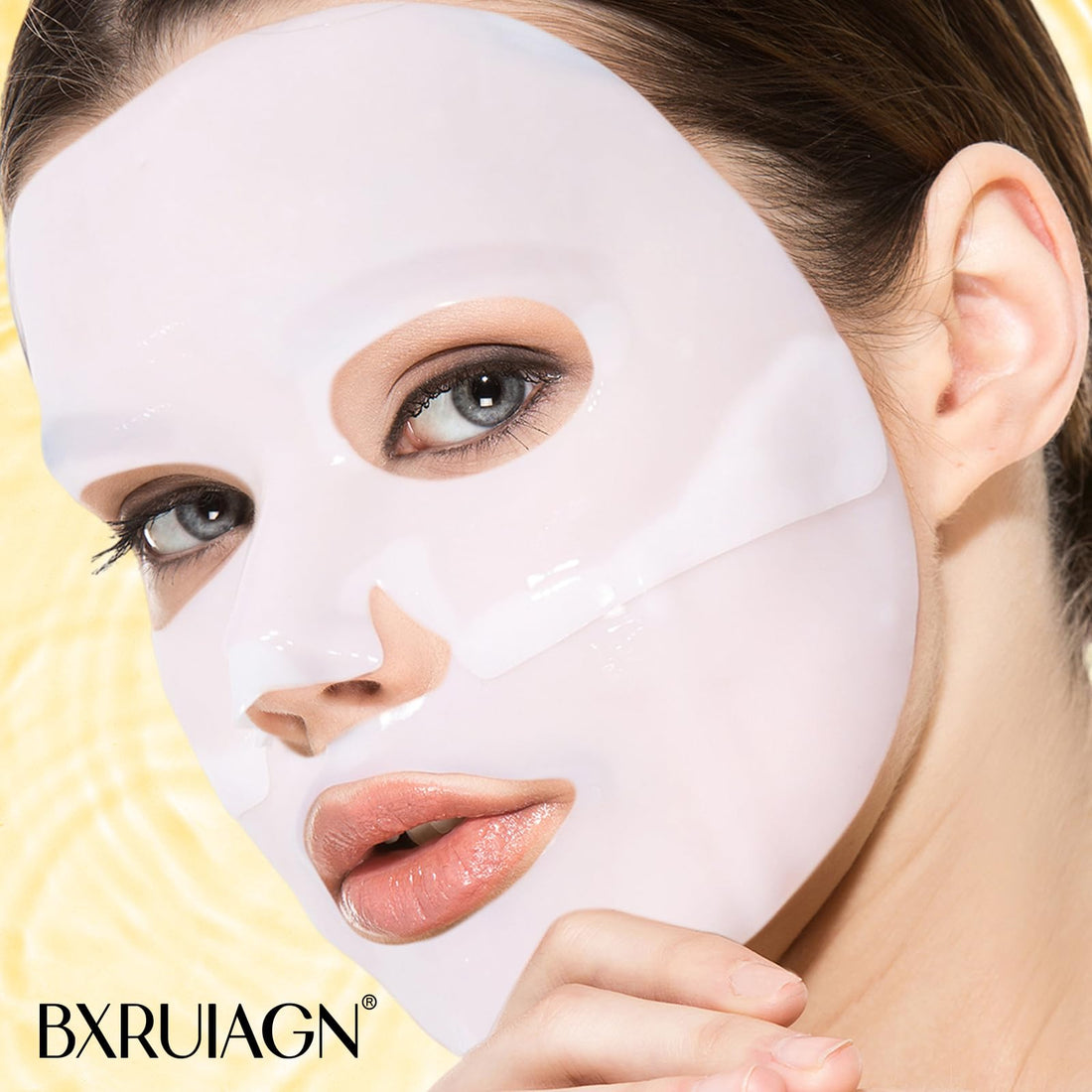 BXRUIAGN Snail Mucin Face Mask,Advanced Snail 96 Mucin Power Essence,Glass Glow Hydrogel Face Masks,Korean Skin Care,Travel Essentials (4pcs)