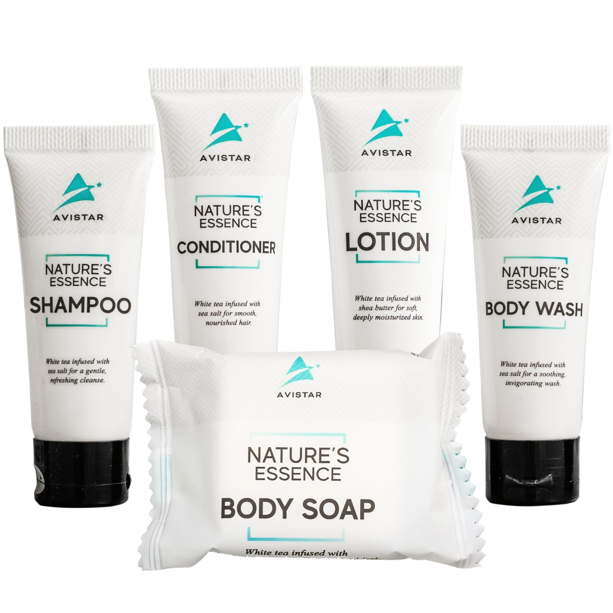 5 Piece Hotel Soap & Bulk Toiletries - Airbnb Essentials for Hosts & Guests - Hotel Shampoo & Conditioner Supplies for Guest, Hotel Toiletries Bulk Set, Mini Bulk Travel Sixe Toiletires, Air BnB