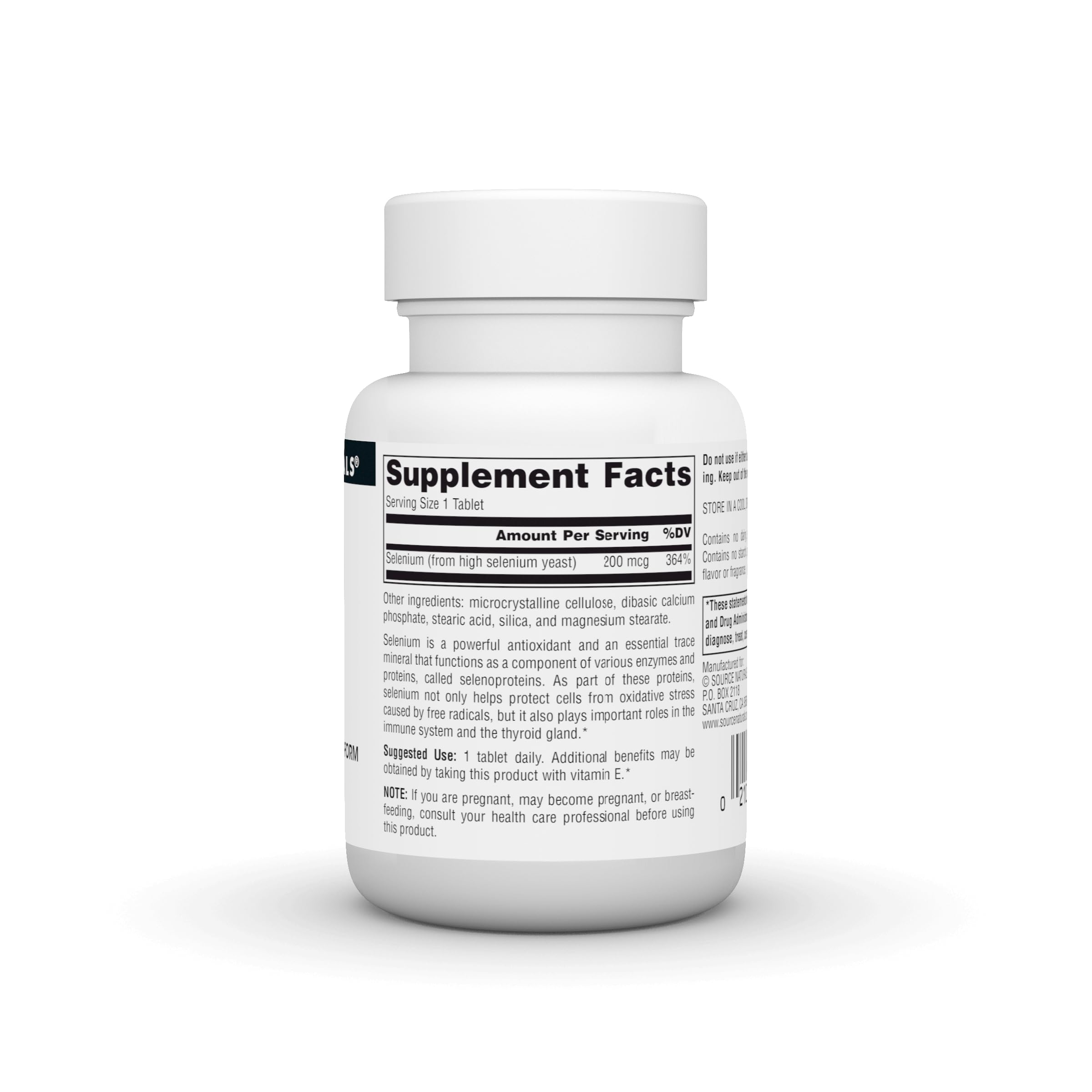 Source Naturals Selenium, Organically Bound Food-Form Antioxidant*, 200 mcg - 60 Tablets