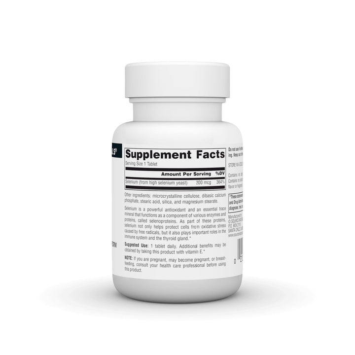 Source Naturals Selenium, Organically Bound Food-Form Antioxidant*, 200 mcg - 60 Tablets