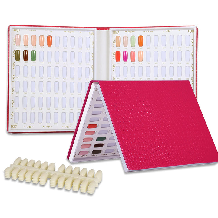 Rose: Nmkl 120 Nail Color Chart Display Book For Nail Polish Uv Gel Color Cards Nail Salon Tool With Tips (Rose)