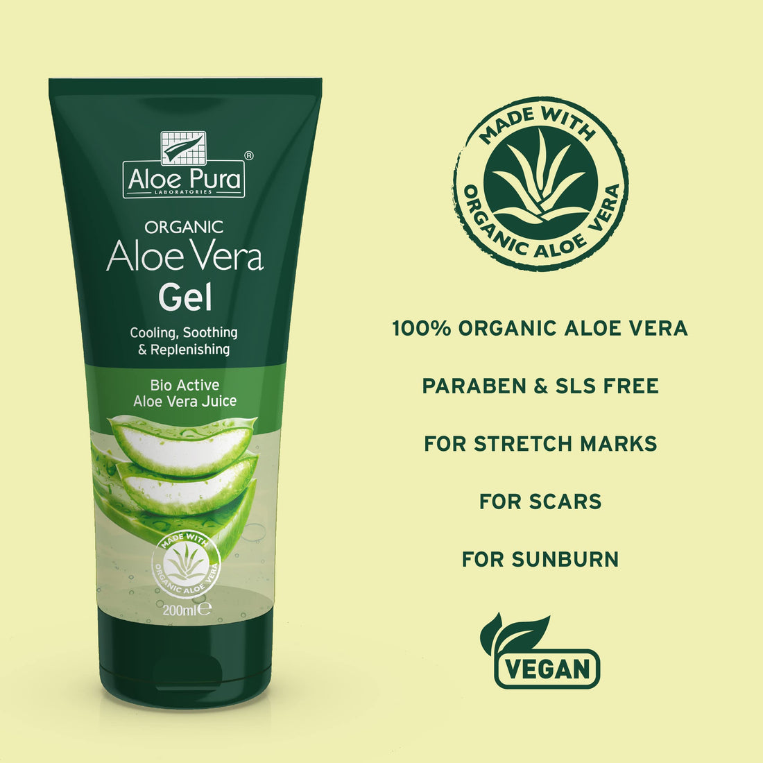 Aloe Pura Aloe Vera Gel Skin Treatment 200Ml