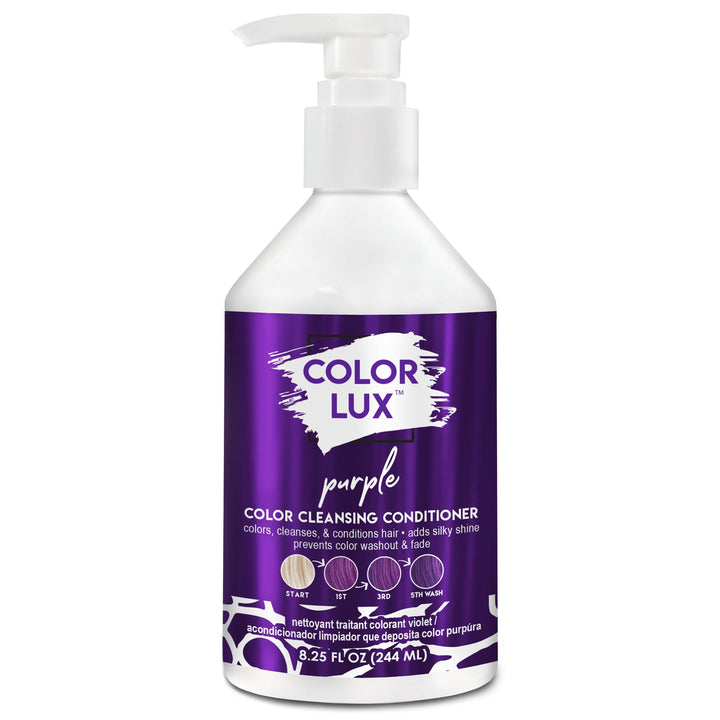 Color Lux Color Cleansing Conditioner, Purple, 3-in-1 Color Depositing Formula, Vegan, Sulfate-Free, Paraben-Free, 8.25 oz
