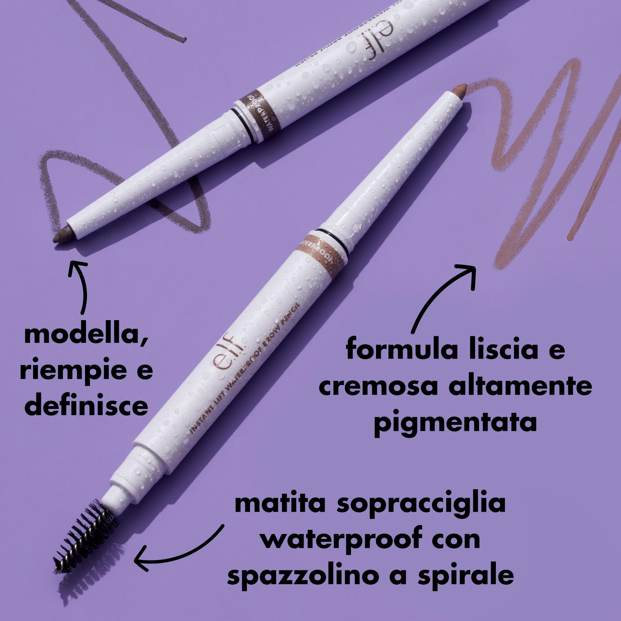 e.l.f. Instant Lift Waterproof Brow Pencil, Long-Lasting Eyebrow Pencil For Grooming & Shaping Eyebrows, Vegan & Cruelty-free, Taupe