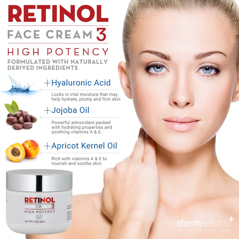 Retinol Cream For Face & Eye | Natural Anti Aging Moisturizer.