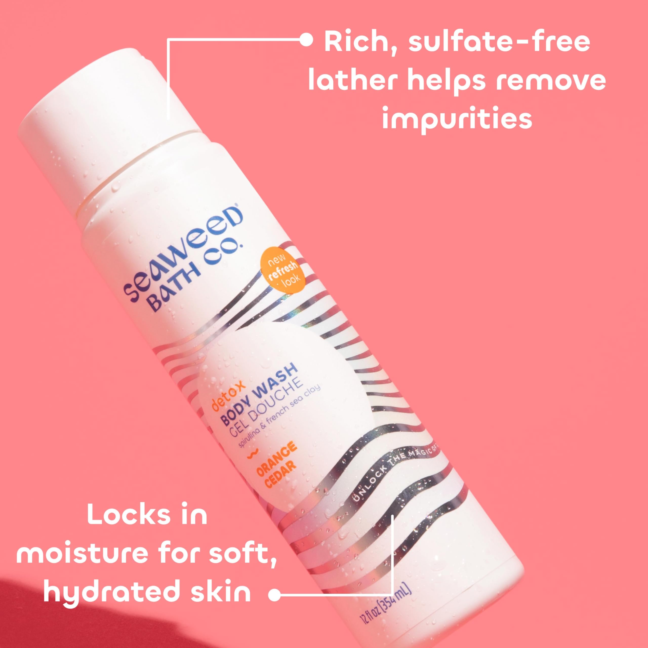 Seaweed Bath Co Detox Purifying Bodywash, Refreshing 12 Oz