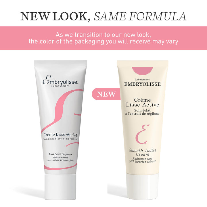 Embryolisse Smooth-Active Moisturizer. Daily Face Cream for All Skin Types. Fragrance-Free Formula that Moisturizes, Soothes & Reduces Redness. 95% Ingredients of Natural Origin, 1.35 Fl Oz