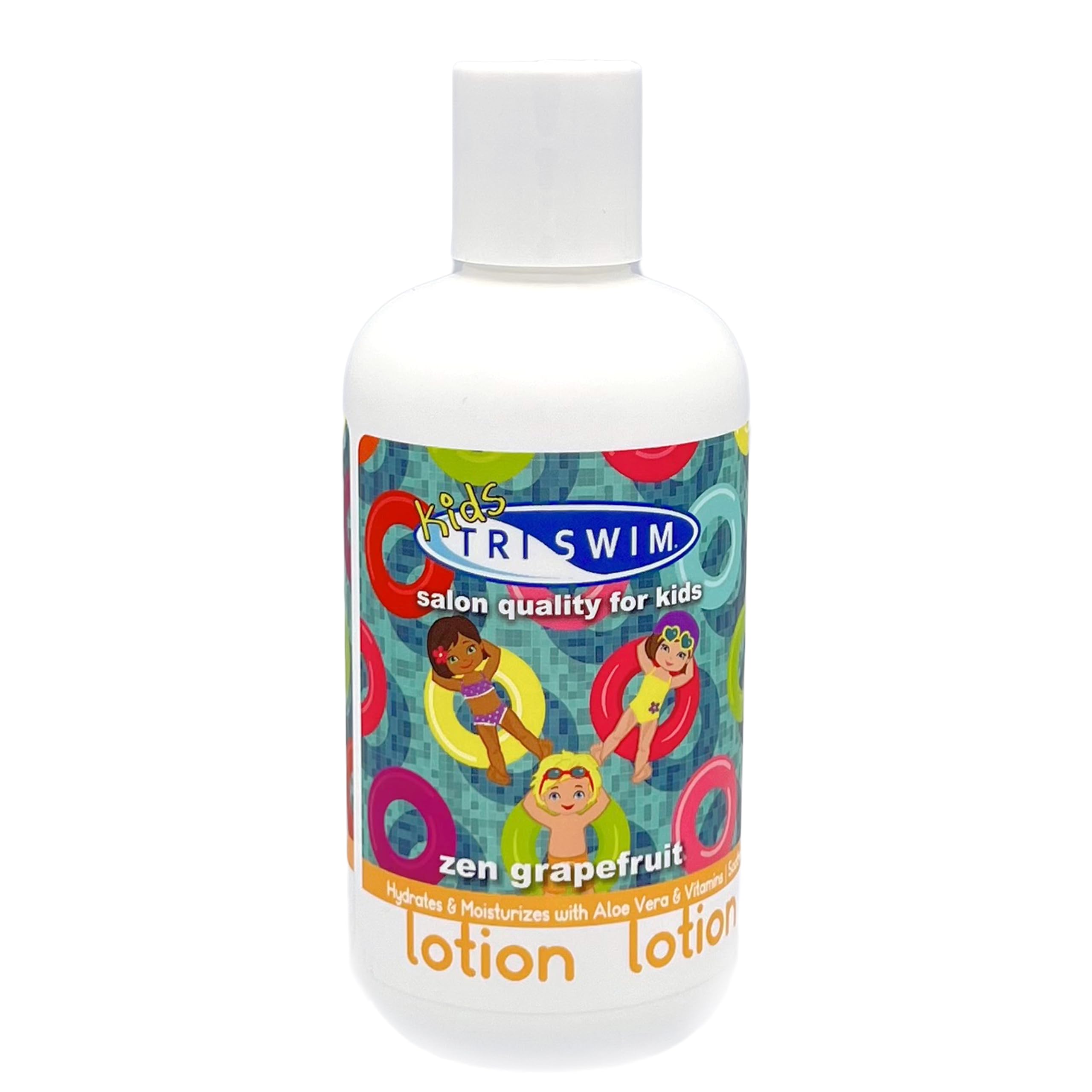 TRISWIM Kids Scented Body Lotion Skin Hydrating Moisturizer Chlorine Removal with Aloe Vera