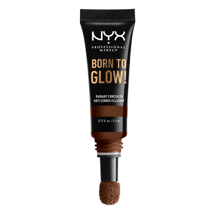NYX PROFESSIONAL MAKEUP Born To Glow Radiant Concealer, Medium Coverage - Deep Walnut
