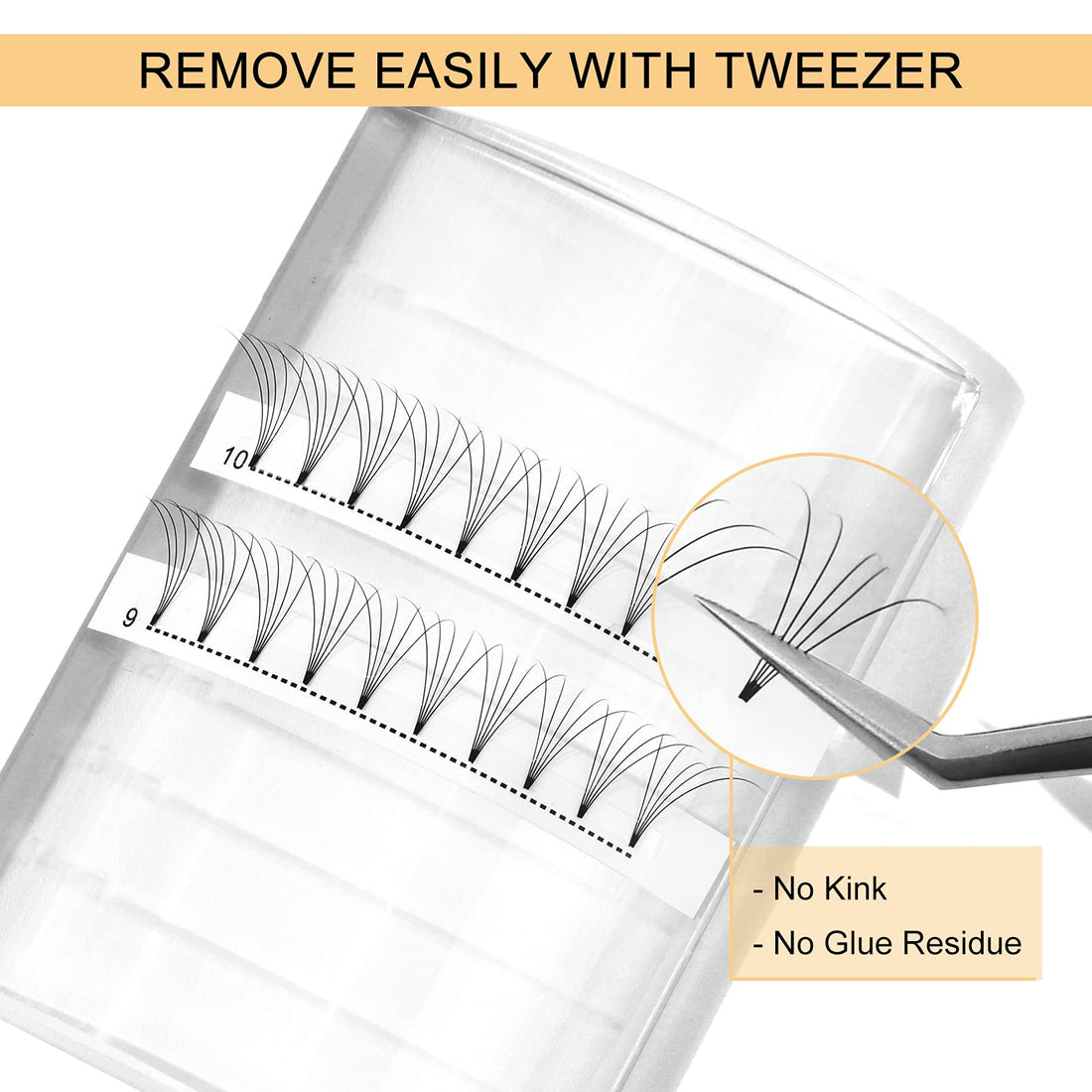 Quewel lash 5D-0.07-C, 11Mm: Russian Volume Premade Fans Eyelashes Extension 5D 6D Thickness 0.07/0.10 Curl C/D Length 8-15Mm By Quewel(5D-0.07-C, 11Mm)